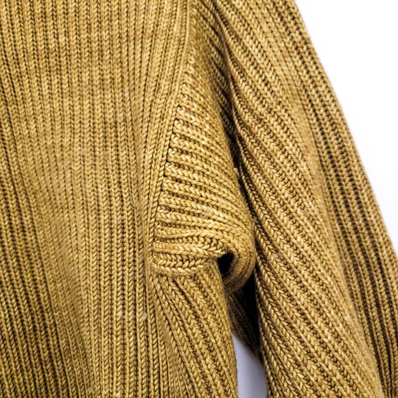 Misha & Puff Fisherman Cardigan Sweater in Antique Brass XS/S - Picture 6 of 9